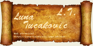 Luna Tucaković vizit kartica